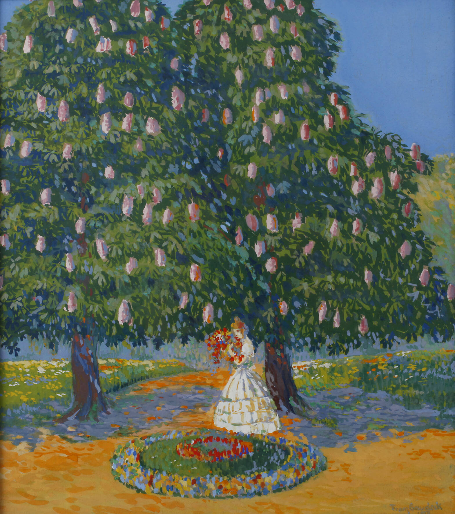 Franz Gaudeck, Dame im Park