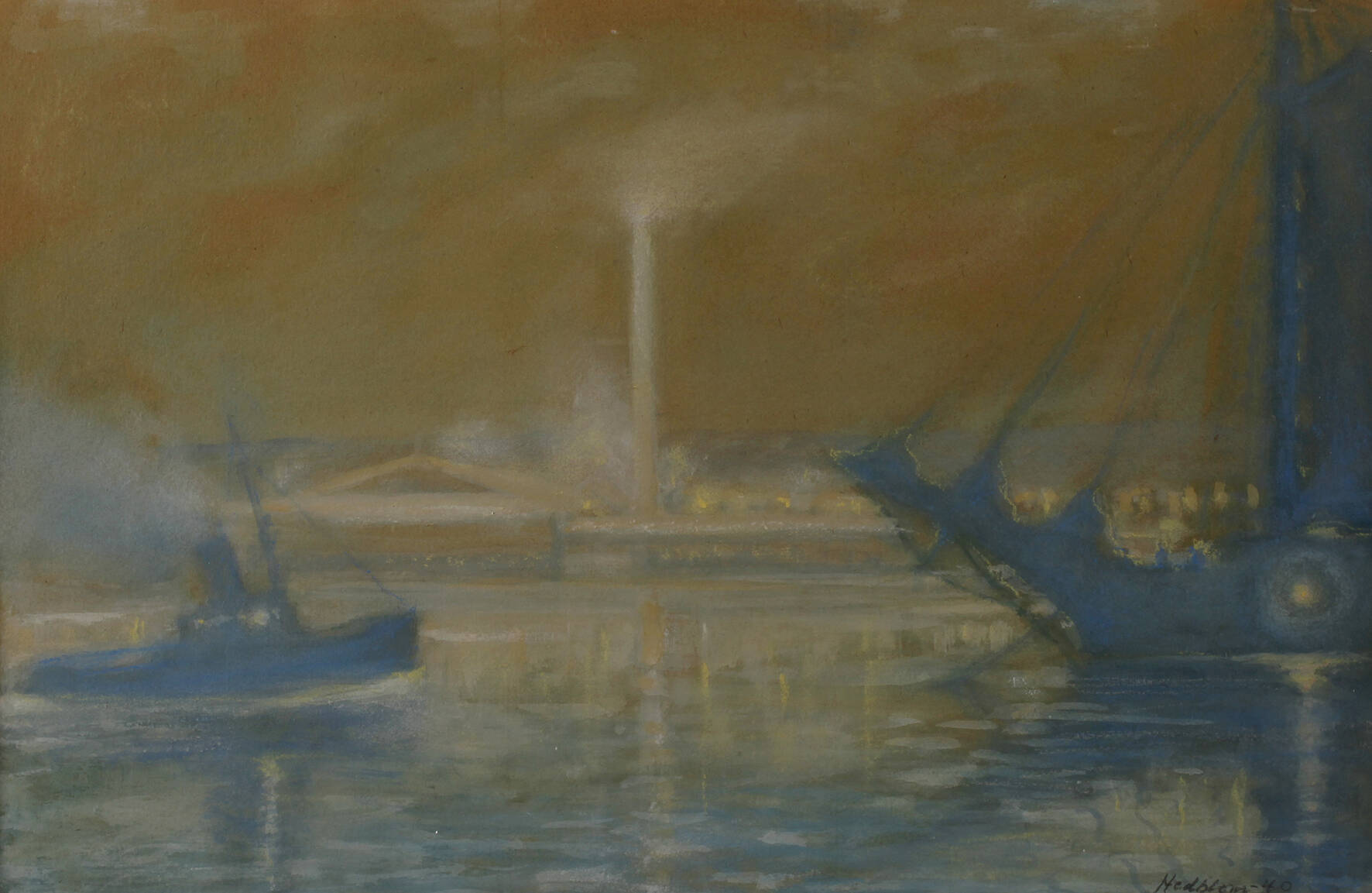 Frans Hedblom, Abends am Fluss