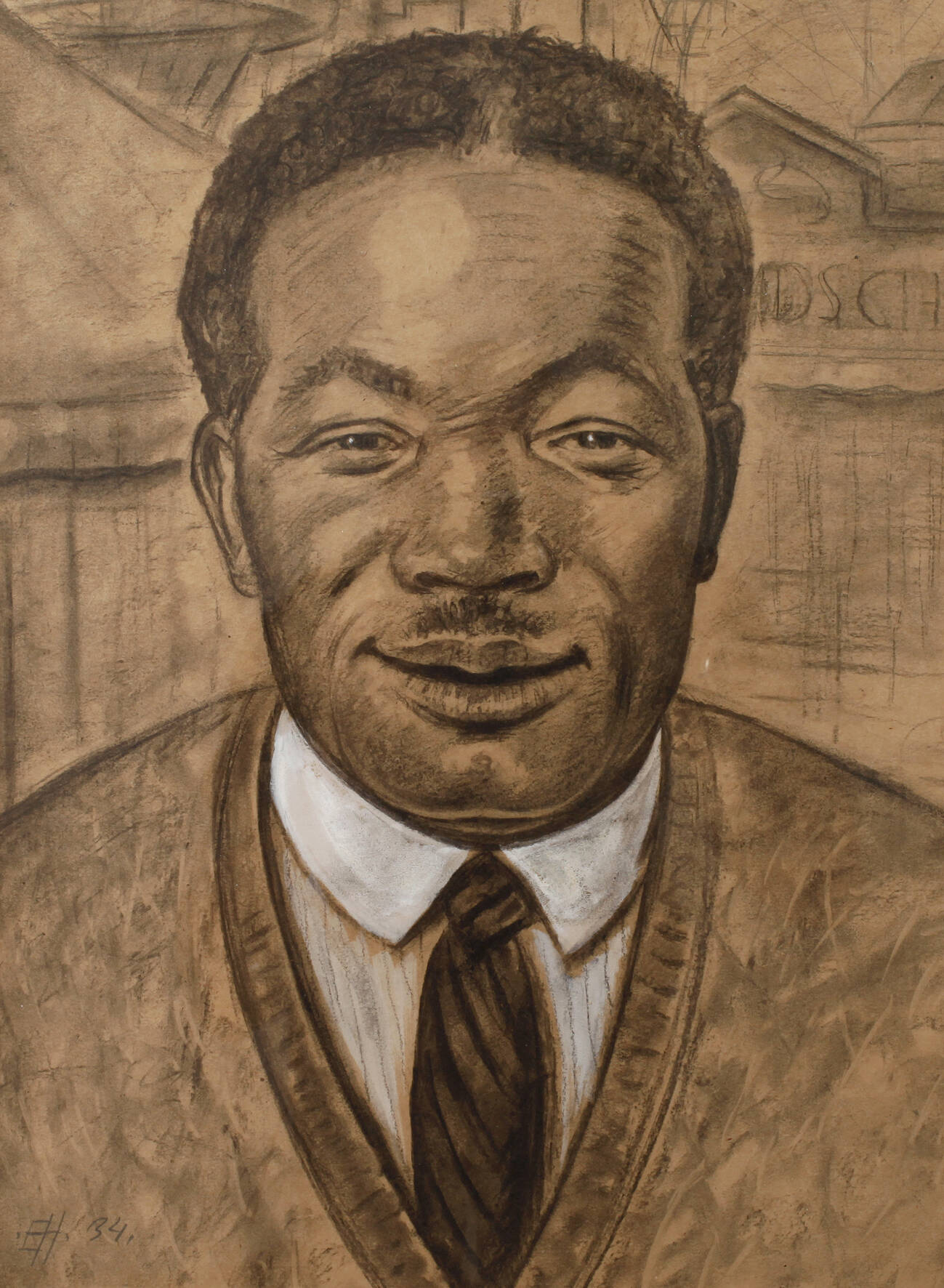 Ernst Holzhäuser, Portrait eines Afrikaners