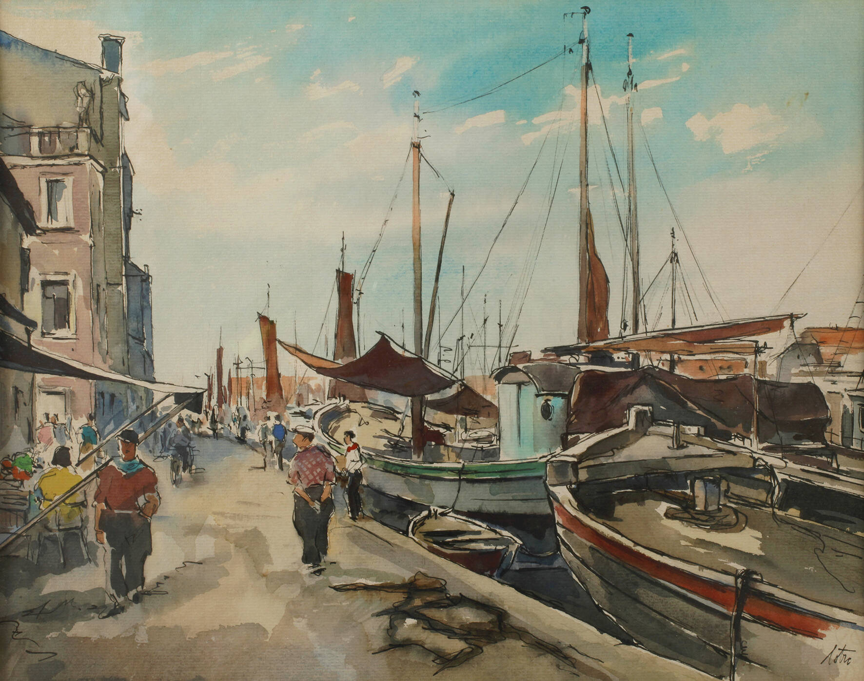 Hermann Lotze, Fischerhafen in Chioggia