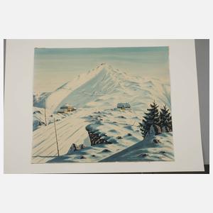 W. Richter, Schneekoppe im Winter