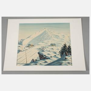 W. Richter, Schneekoppe im Winter