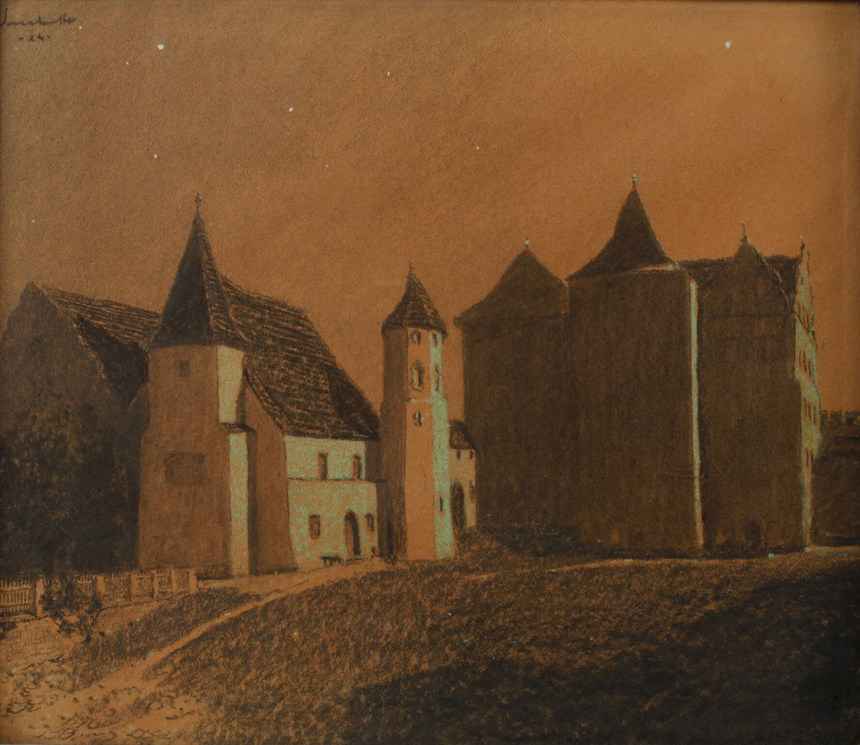 Attilio Sacchetto, Schloss im Mondschein