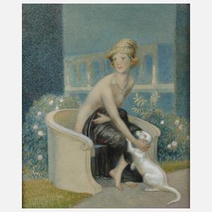 Harry Schultz, Nackte Frau mit Hündchen