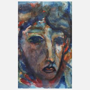 Expressiver Frauenkopf