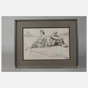 Pause beim Golfspiel