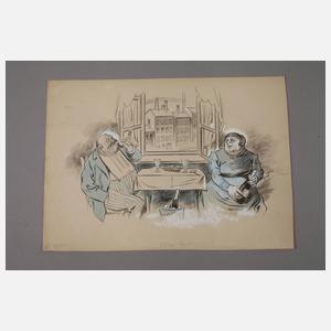 Joseph Benedikt Engl, Älteres Paar am Küchentisch