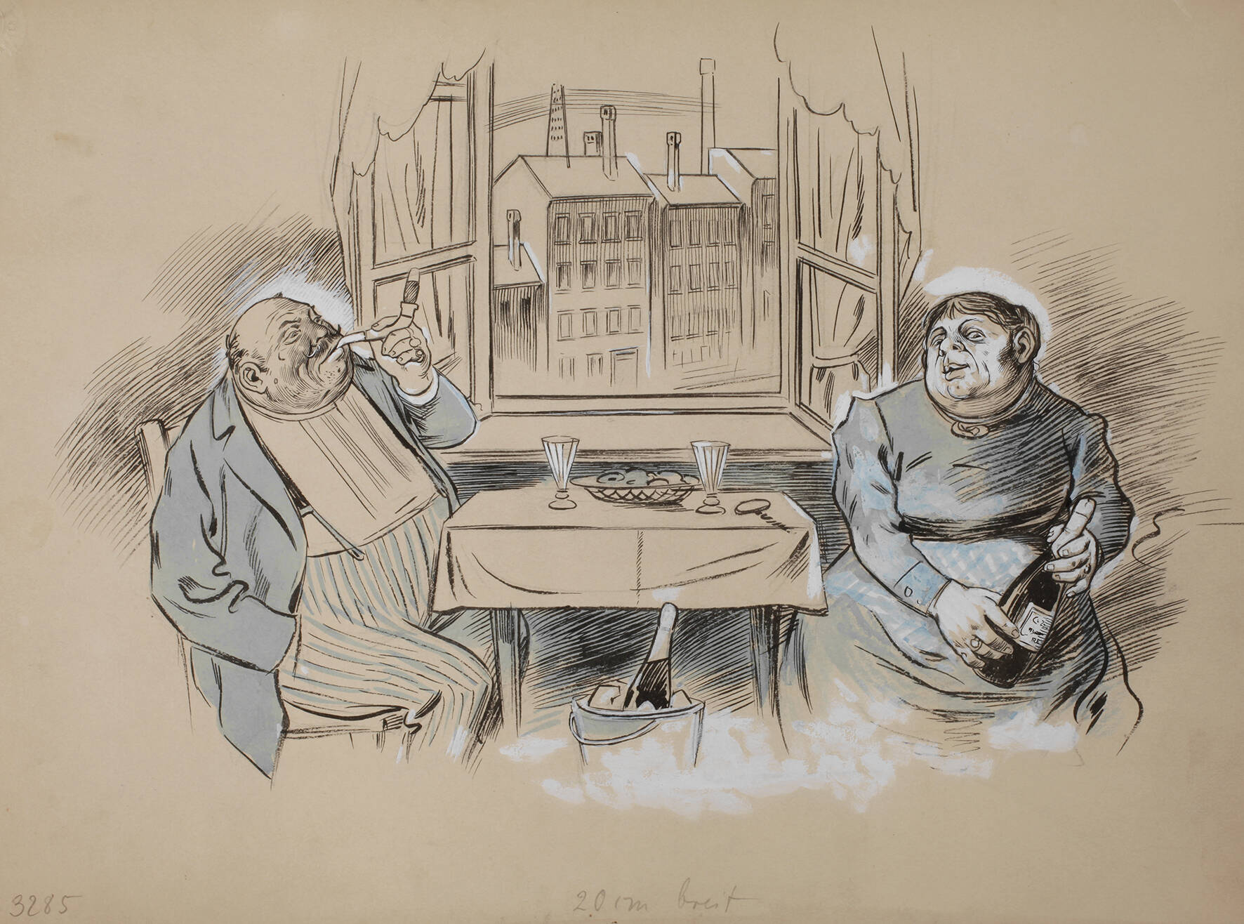 Joseph Benedikt Engl, Älteres Paar am Küchentisch