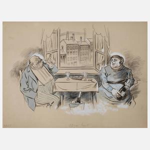 Joseph Benedikt Engl, Älteres Paar am Küchentisch