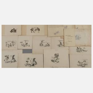 Karl Pommerhanz, Konvolut Illustrationszeichnungen
