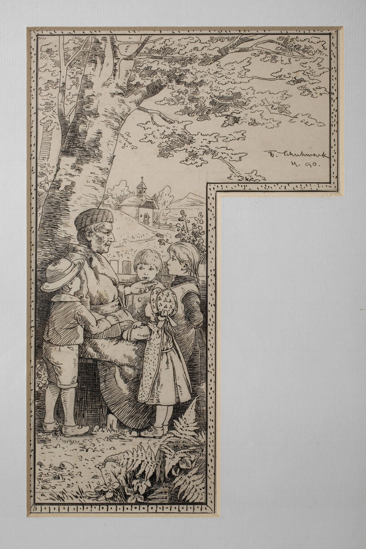 Franz Schuhwerk, Großvater mit seinen Enkeln