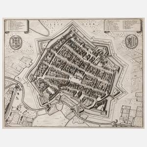 Matthäus Merian d. Ä., Leipzig aus der Vogelschau