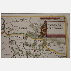 Kupferstichkarte Sachsen
