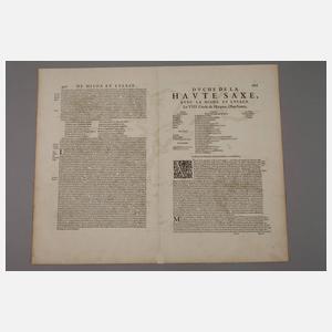 Prof. Gerhard Mercator, Kupferstichkarte Sachsen