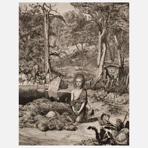 Max Klinger, Simplicius am Grabe des Einsiedlers