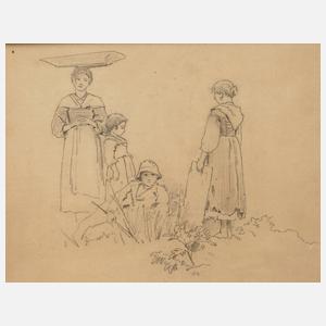 Rudolf Schuster, attr., Vier Kinder