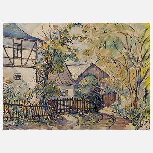 Fredo Bley, Sommerliche Dorfszene