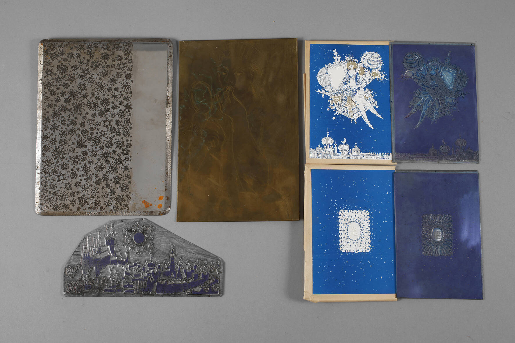 Prof. Heinz Werner, attr., Konvolut Druckplatten