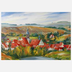 Johannes Zepnick, attr., Blick auf Dippoldiswalde