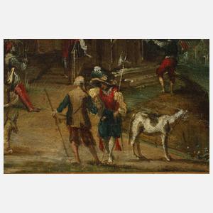 Anton Mozart, attr., Turm im Gebirge