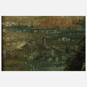 Anton Mozart, attr., Turm im Gebirge