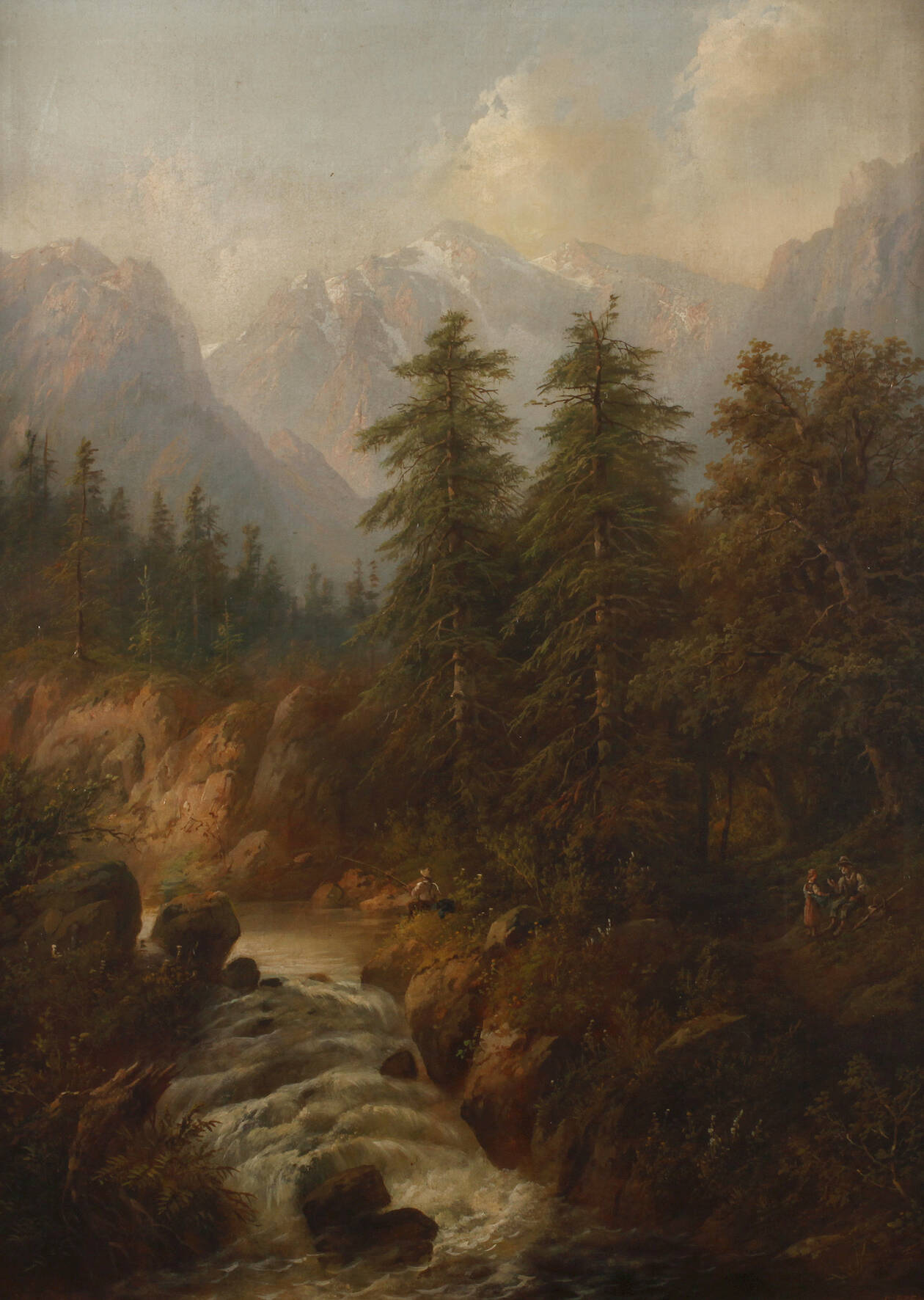 Eduard Boehm, "Gebirgsbach aus der Schweiz"