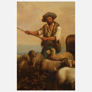 Prosper Ferey, attr., Hirtenlandschaft