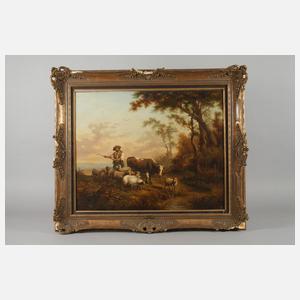 Prosper Ferey, attr., Hirtenlandschaft