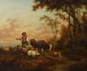 Prosper Ferey, attr., Hirtenlandschaft