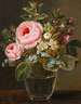 Th. Hansen, Biedermeier-Blumenstillleben