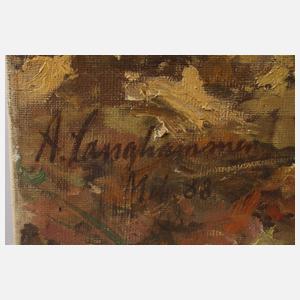 Prof. Arthur Langhammer, "Holzsammelnde Kinder im Walde"