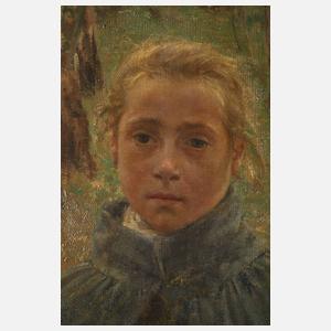 Prof. Arthur Langhammer, "Holzsammelnde Kinder im Walde"