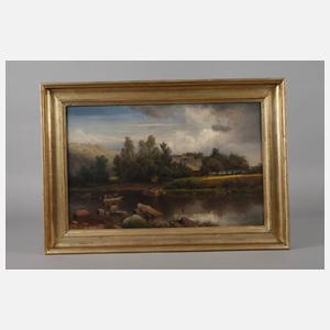 Prof. Eduard Leonhardi, "... Zschopautal bei Gewittersturm"