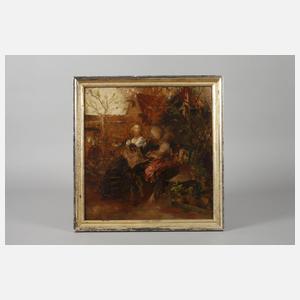 Ludwig von Löfftz, "Sitzendes Paar mit Kind"