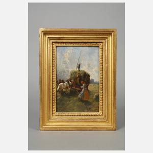 Edmond Louyot, Bei der Heuernte