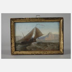 Gustav Müller, Segelschiff bei rauer See