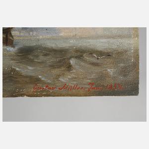 Gustav Müller, Segelschiff bei rauer See