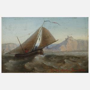 Gustav Müller, Segelschiff bei rauer See