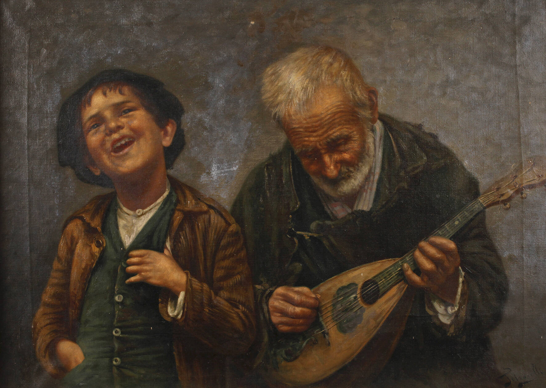 Arturo Petrocelli, attr., Straßenmusikanten