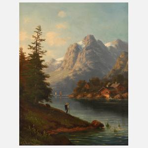 Georg Schmitz, Gebirgslandschaft mit See