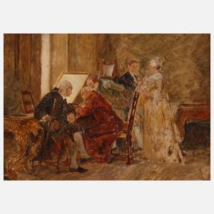 Prof. Carl Seiler, Beim Portraitmaler