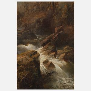 Sturzbach in Gebirgslandschaft