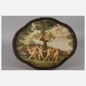 Rauchender Vulkan in mediterraner Landschaft