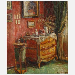 Elly Abeking, attr., Lichtes Interieur