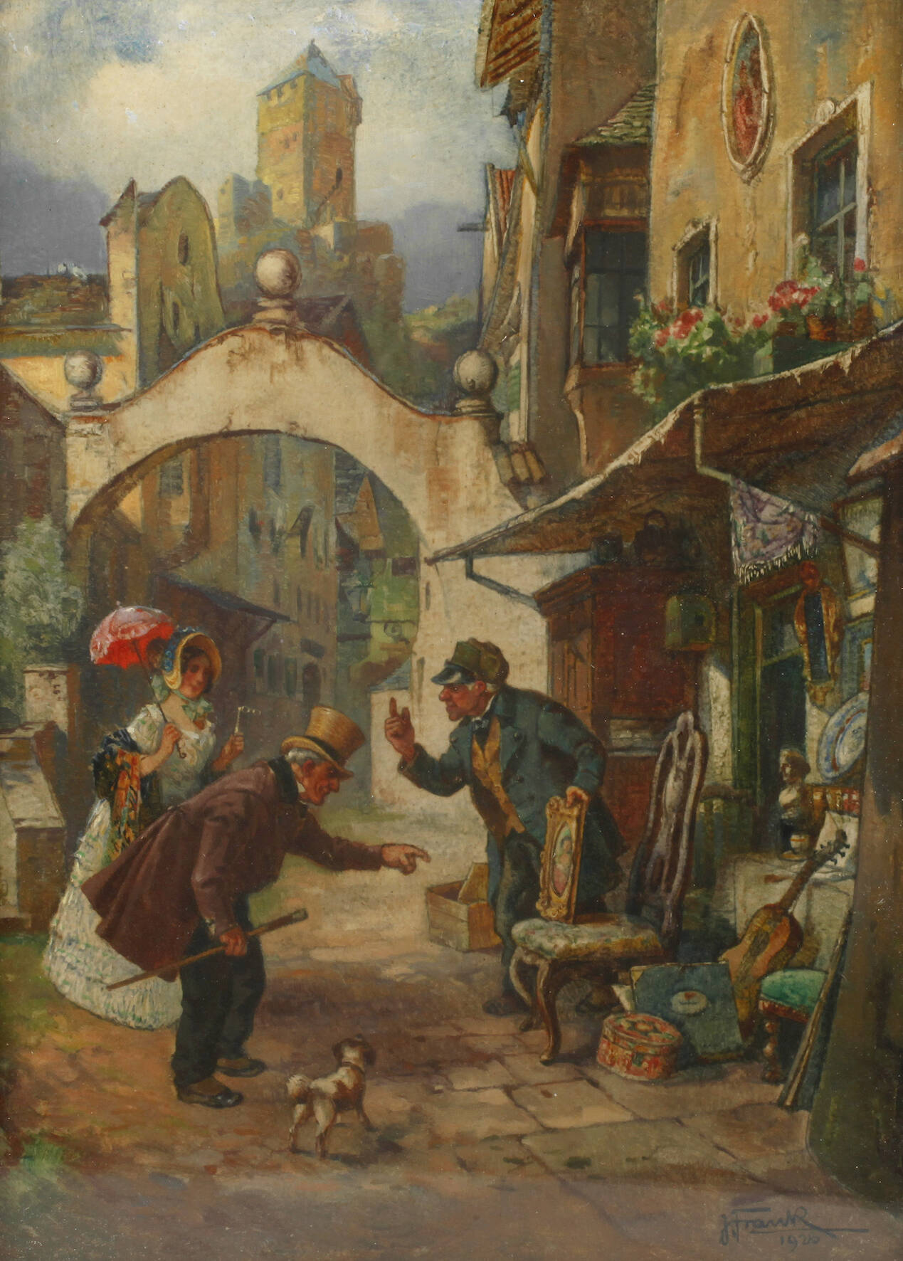 Sepp Frank, Beim Antiquar