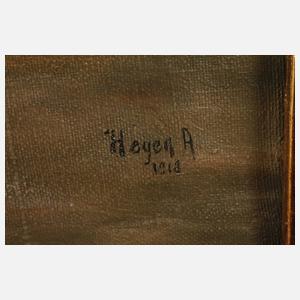 Prof. Arthur Heyer, Zwei Katzen mit Hirschkäfer