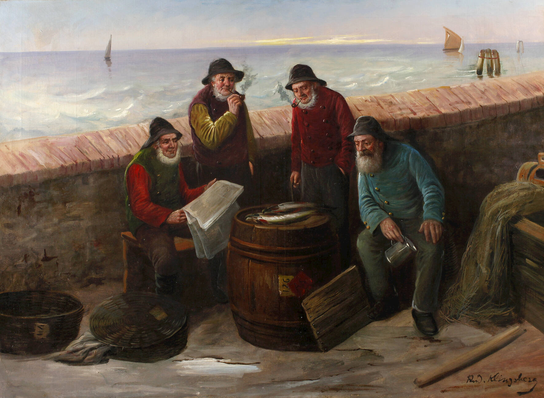 Rudolf Klingsbögl, Fischer an der Kaimauer