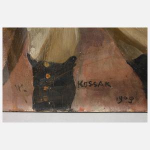 Wojciech Kossak, attr., Husar und Mädchen