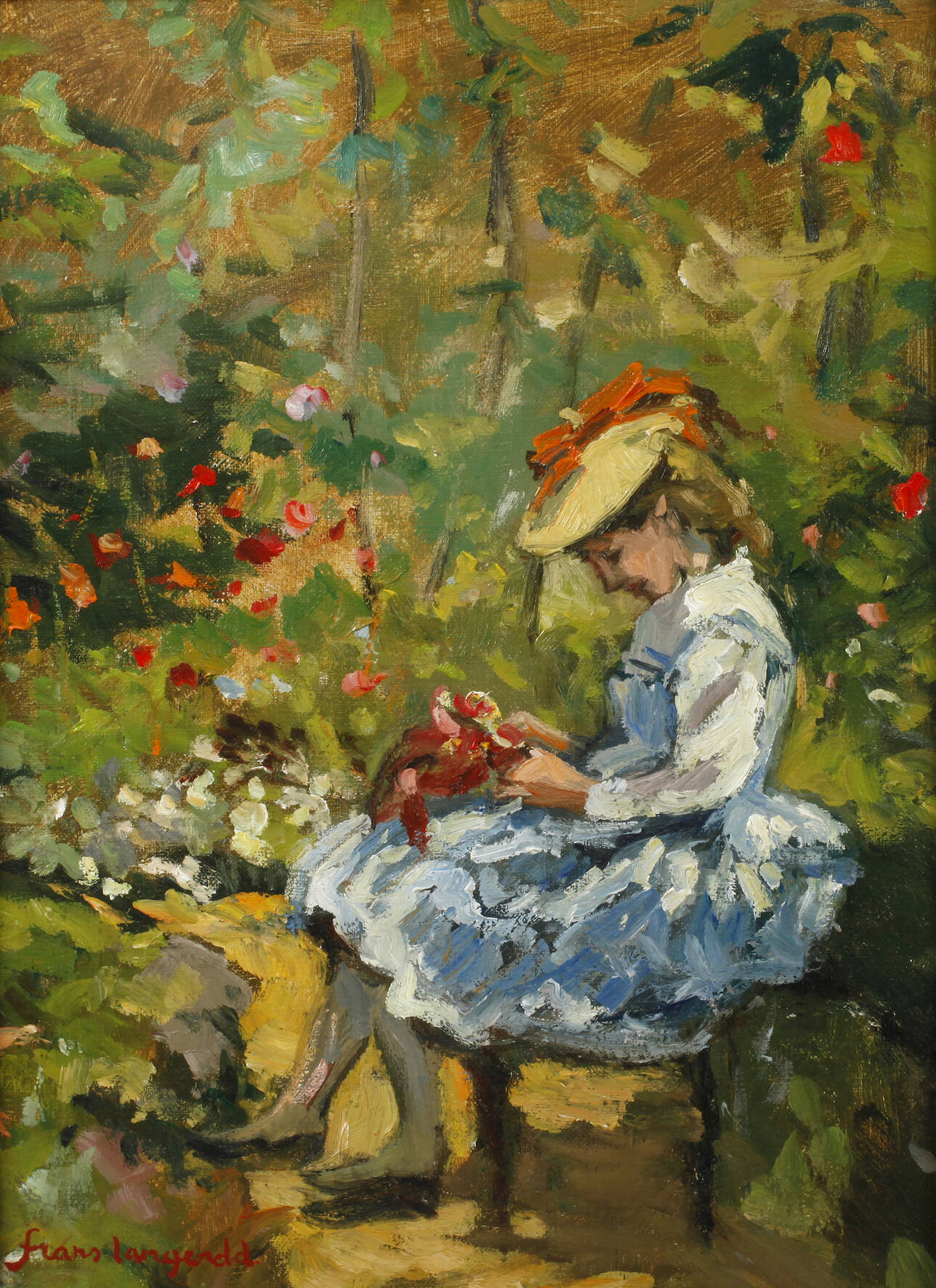 Frans Langeveld, Mädchen im Garten