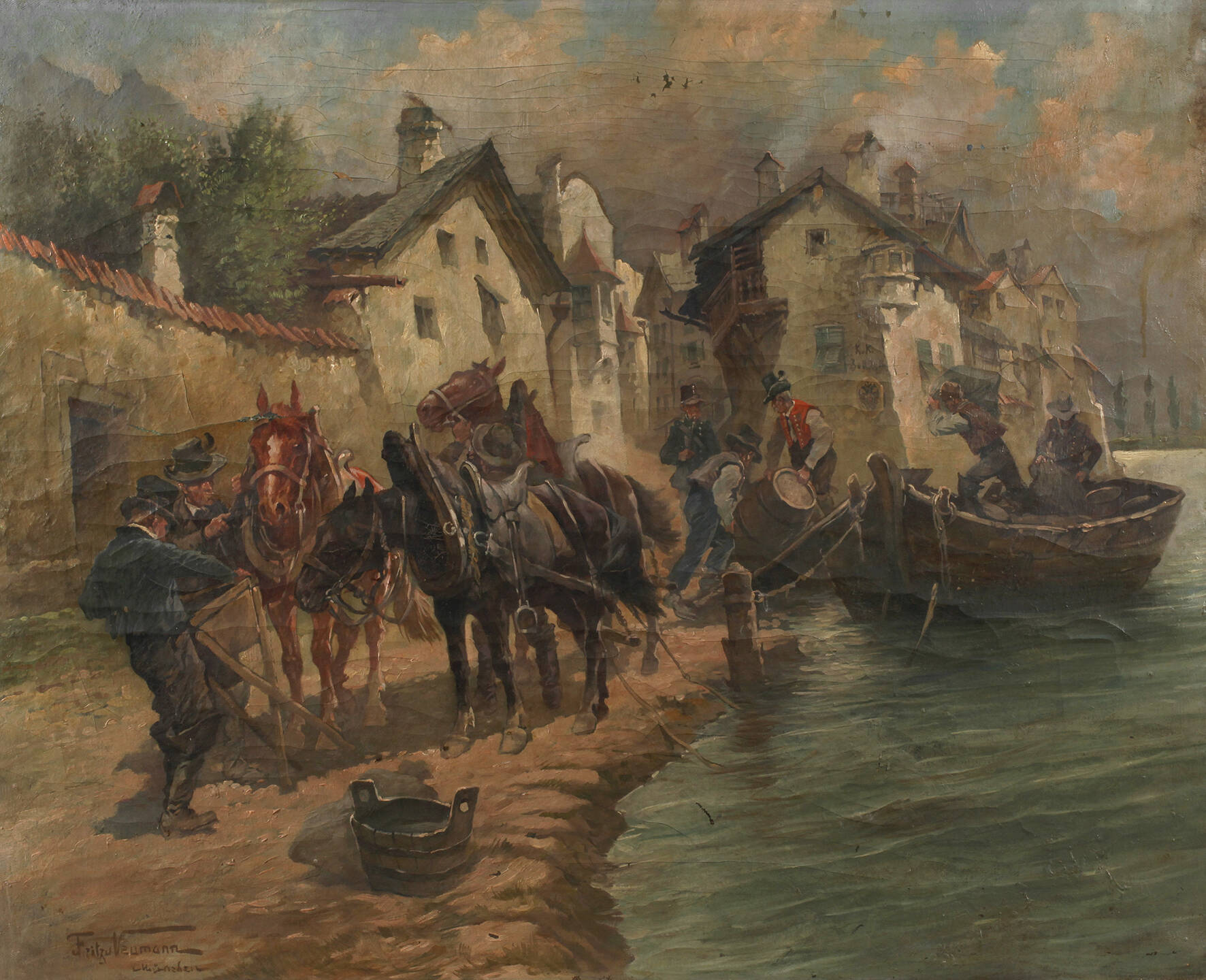 Fritz Neumann, Zollkontrolle im Hafen